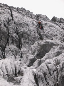 Carstensz pyramid in snow